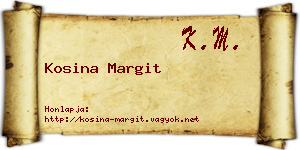 Kosina Margit névjegykártya
